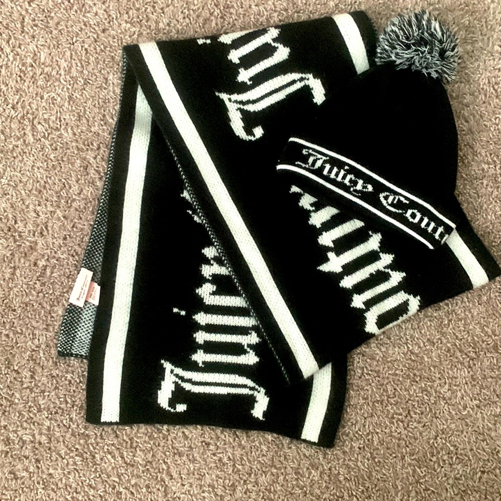 Juicy couture hat and scarf set